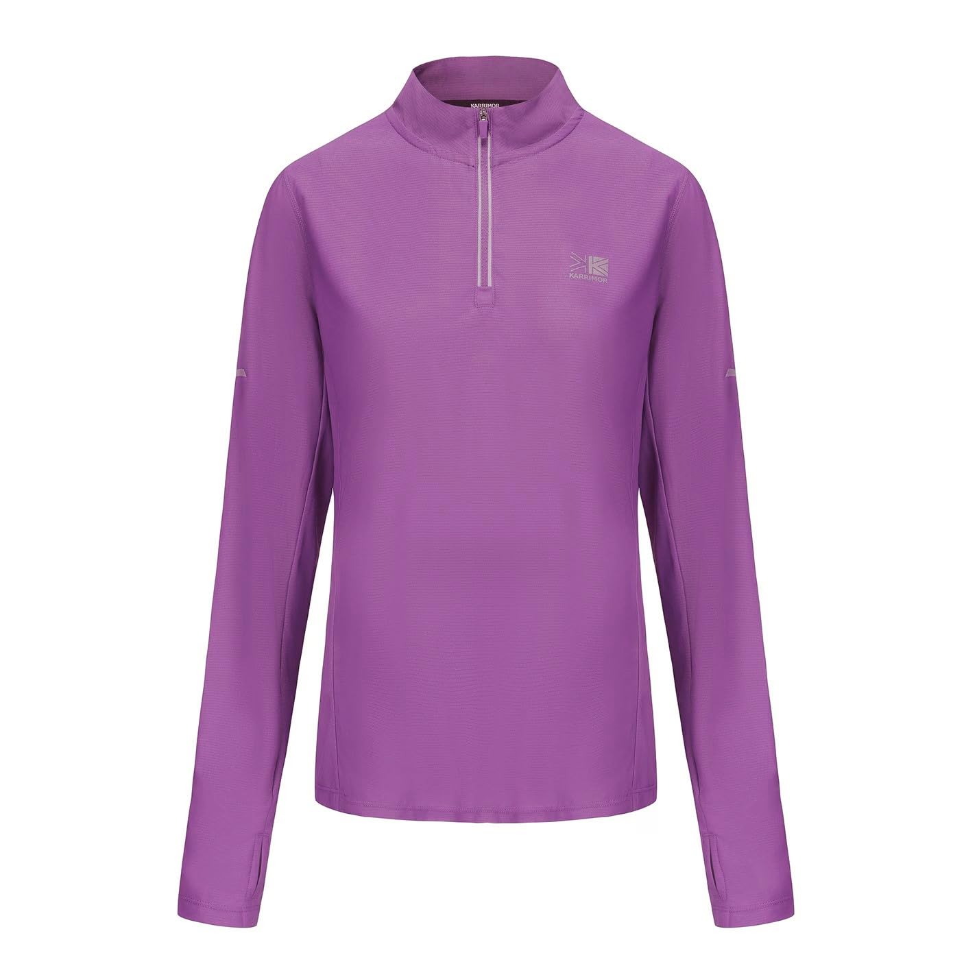 Karrimor Womens Longsleeve Quarter Zip Top Long Sleeve Grape 12