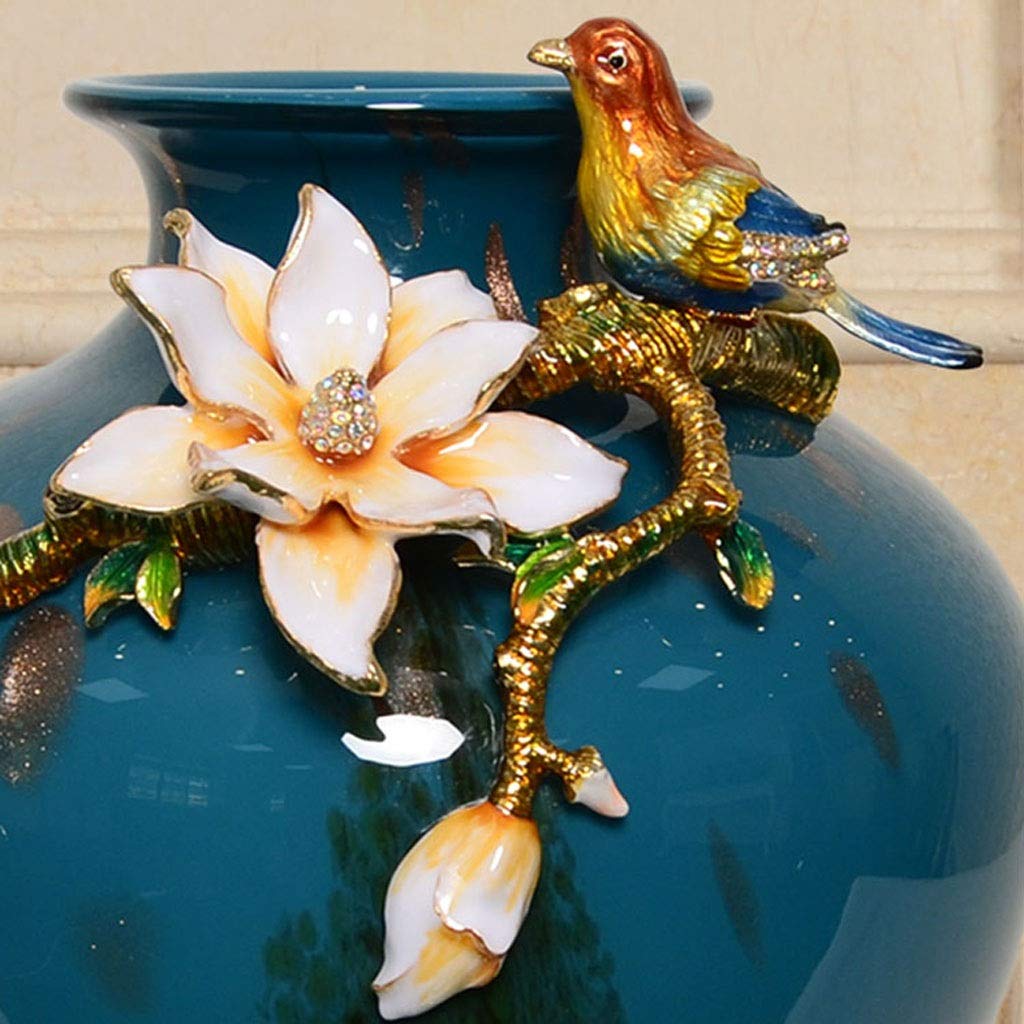 Amazon.com: Vase for Flowers Crystal Glass Ceramic Vase Ornament