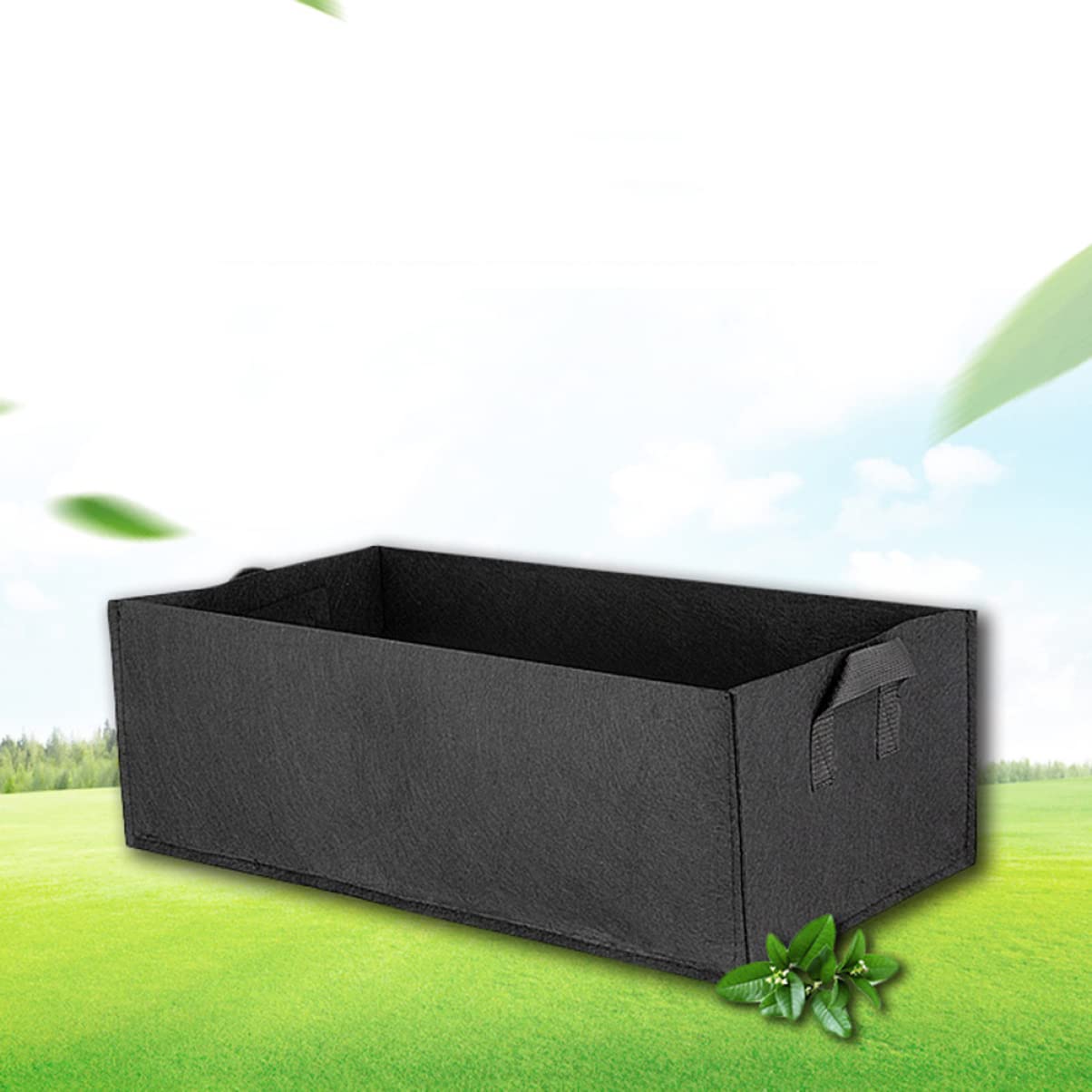 YARNOW Bolsa Cuadrada para Cultivo De Fresas (3 Unidades Tamaño Galón) para Control De Raíces para Plantas Flores Vivero Verduras Invernadero Elegante Color Negro Tamaño