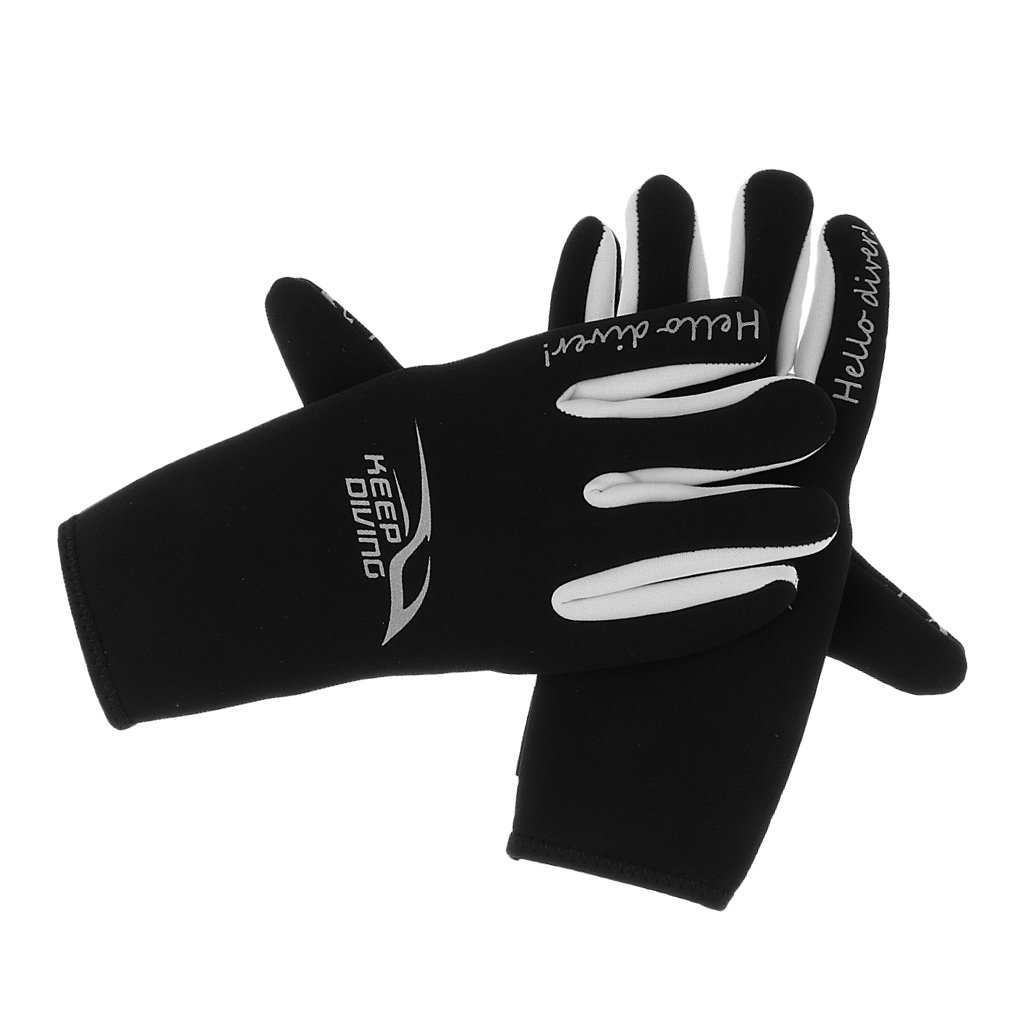 Tauchhandschuhe für Erwachsene, 3 mm, Neopren, bedruckt, rutschfest, Größe M, 1 Paar