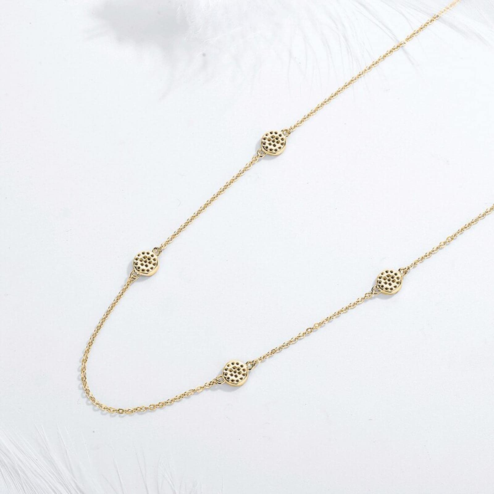 LAMGUL Collar con Colgante de Ojo Malvado con Personalidad, Cadena Larga de Plata de Ley 925, Collares turcos de Cristal, joyería de la Suerte para Mujeres y niñas