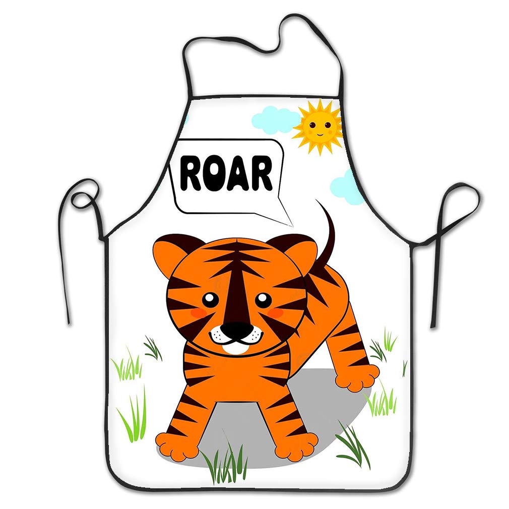 Funny Personality Apron cute tiger boy can be used baby print fashion design kids wear shower celebration greeting invitation card Chef Kitchen Aprons 20.4 28.3 inch