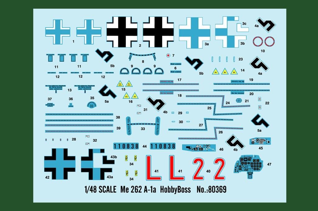 Hobby Boss Messerschmitt Me 262A-1A Airplane Model Building Kit