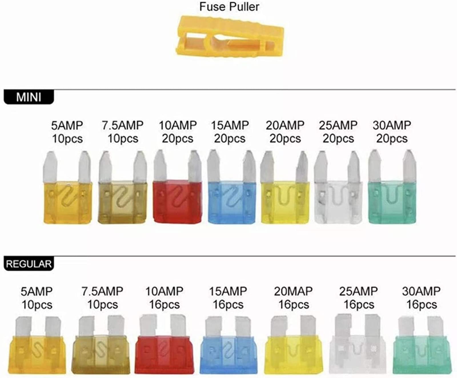 Assortimento di fusibili a lama mini standard da 220 pezzi ATM Auto Car Truck Kit di fusibili assortiti Supporto di sicurezza a lama
