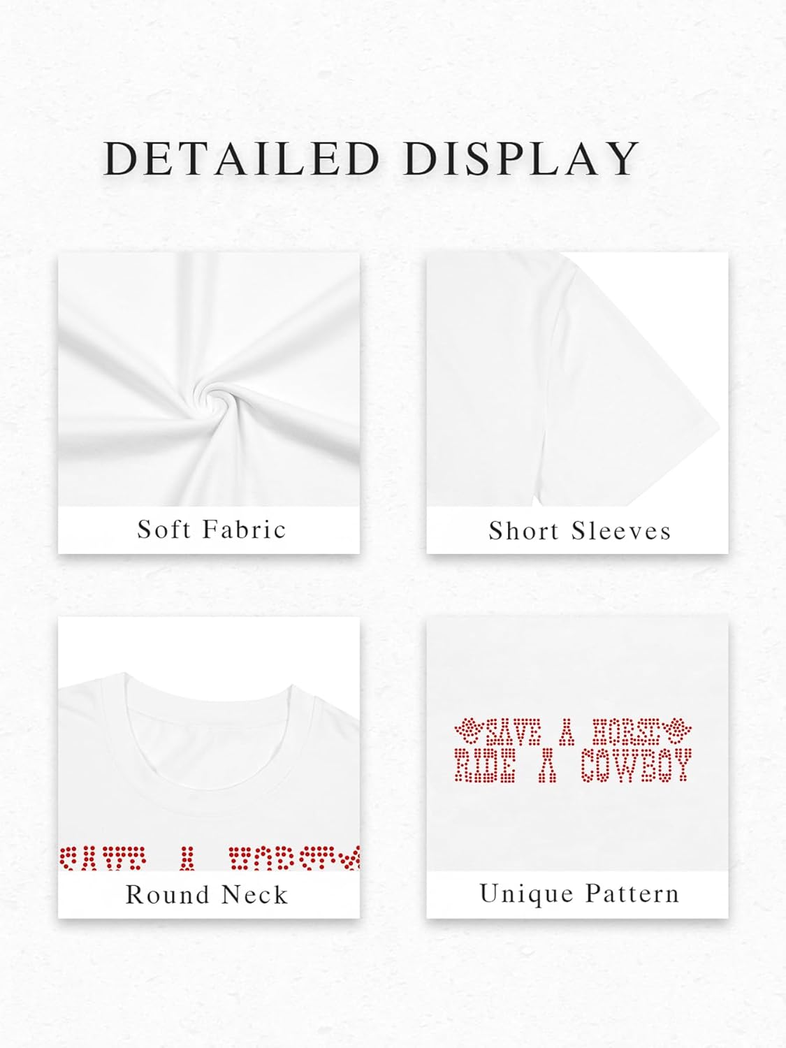 Cropped Cowgirl Outfits for Women Sparkly Western Country Concert Graphic Tee Rodeo Crop Top - Image 5