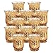 Price comparison product image Nuptio Tea Light Candle Holders Set of 12 Mercury Glass Hurricane Votive Tealight Holder Bulk, Speckled Gold Finish Candleholders for Wedding Table Party Christmas Dinner Centrepiece Decorations