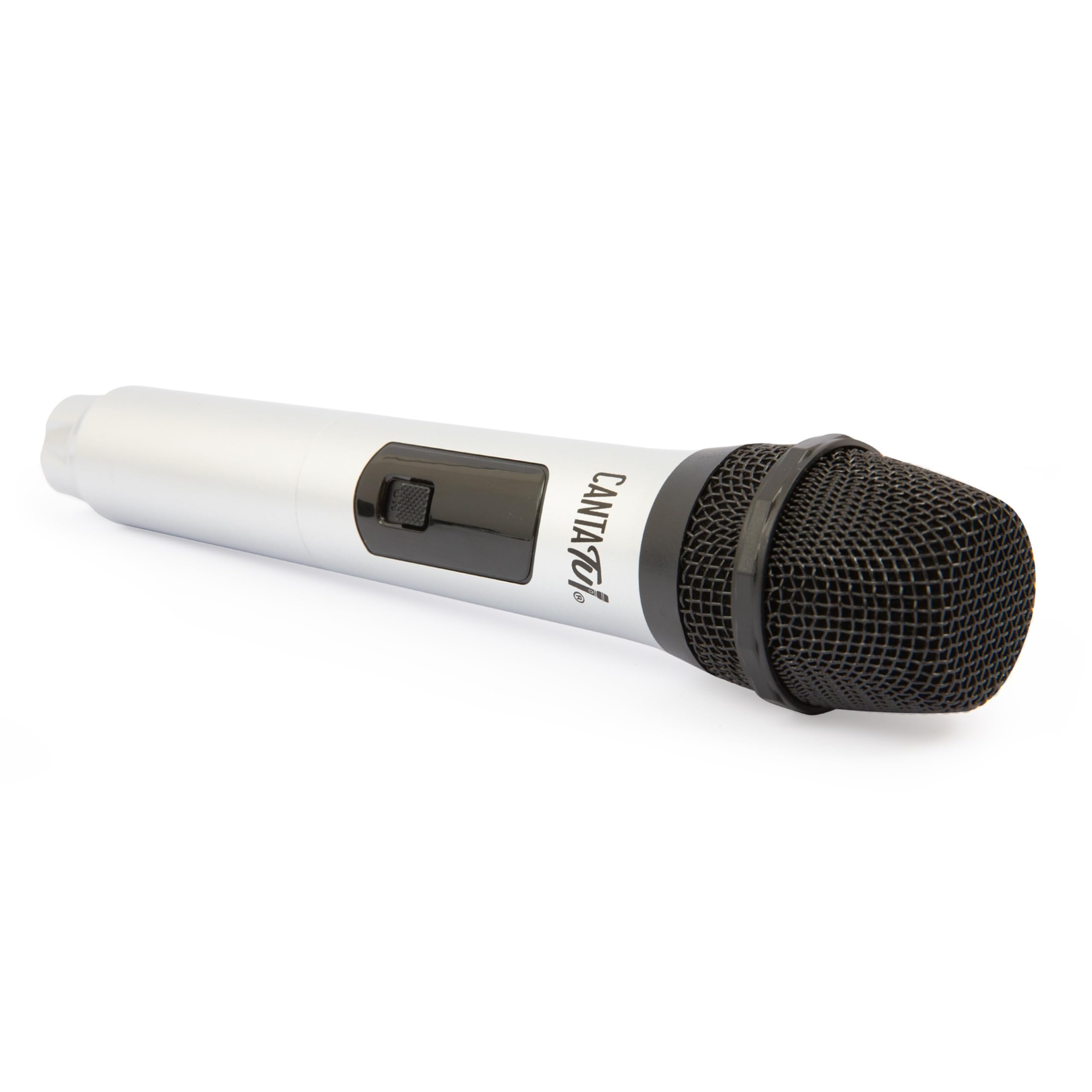 Canta Tu Karaoke - Microphone Silver, Un Microphone sans Fil, Micro Bluetooth Convient pour Le karaoké Canta Tu, pour Les événements familiaux, avec des Amis et des fêtes, Célèbre (CTC14101)
