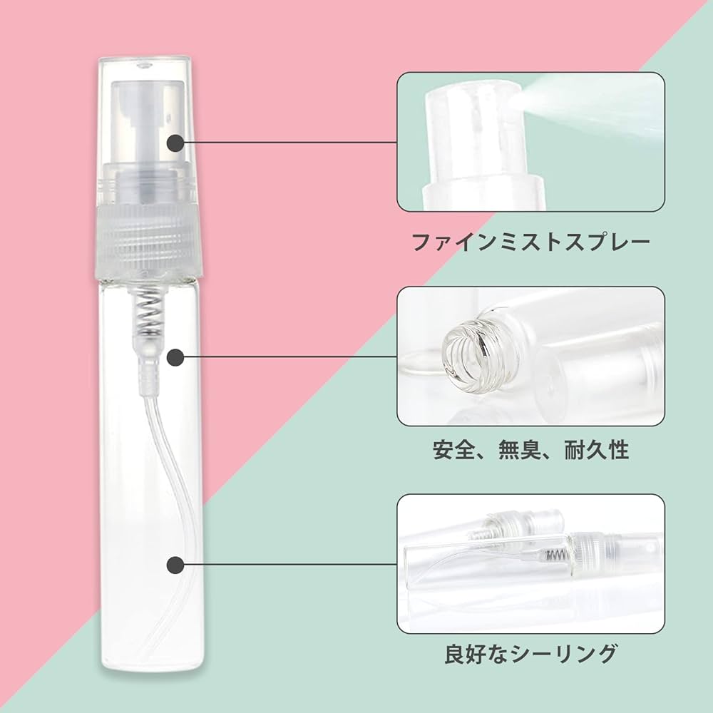 Amazon.co.jp: luckinsell スプレーボトル 3ml 香水瓶 ガラス製