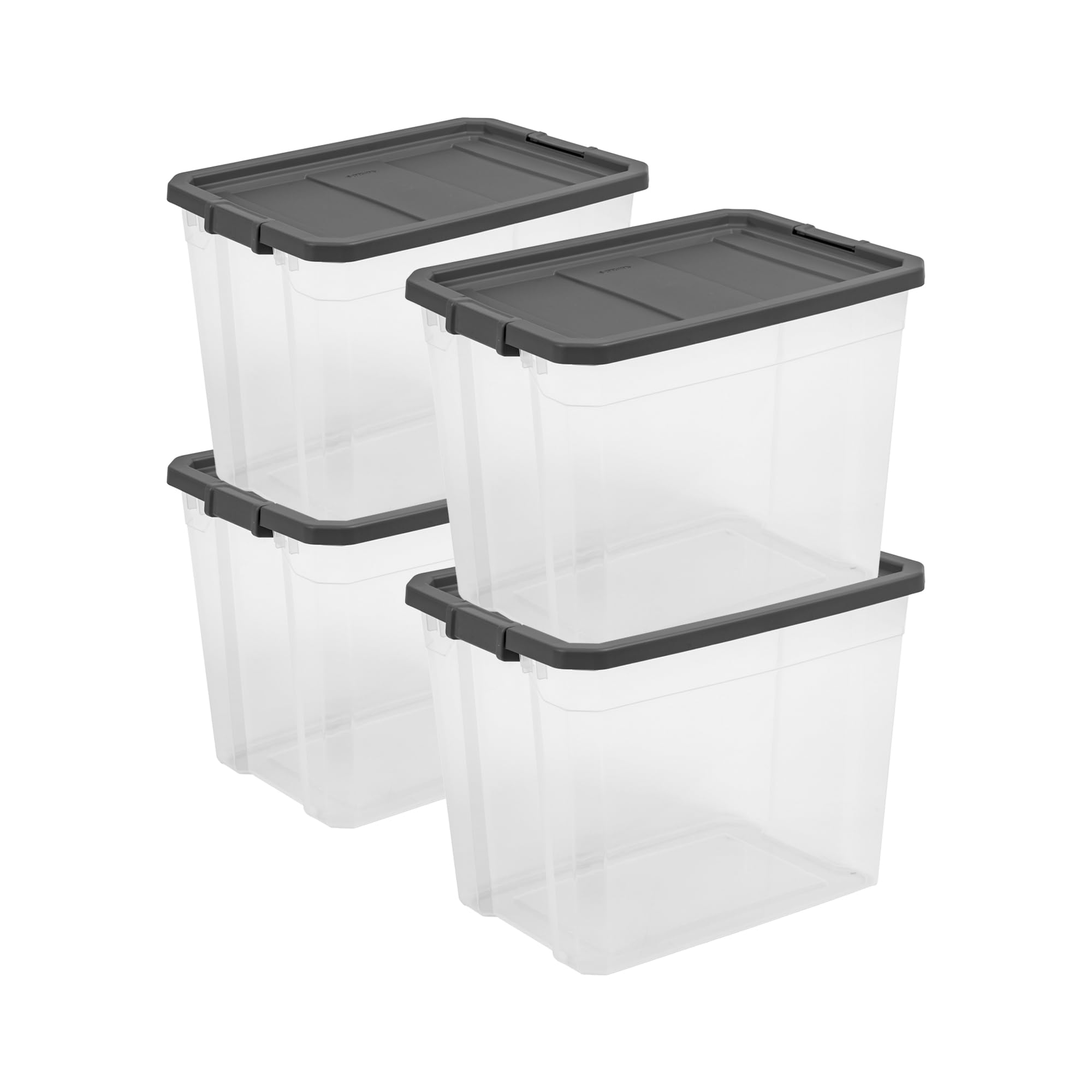 Sterilite 4-Pack Clear Stackable Storage Bins with Lids