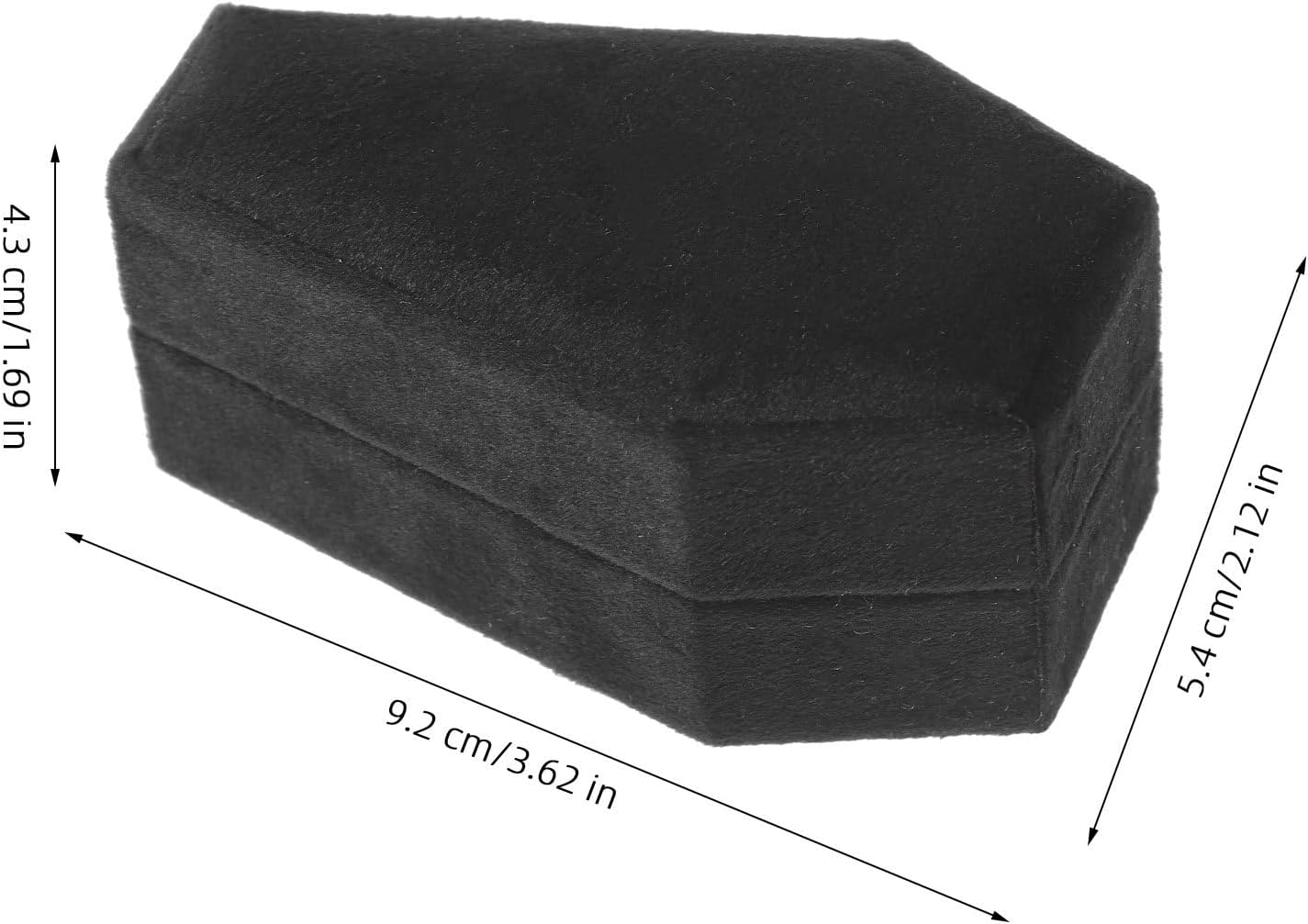 NOLITOY Halloween Coffin Shaped Jewelry Box with Lid, 6 Slots Gothic image 2