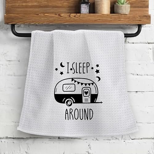 Miniatura 2 de I Sleep Around - Divertidos toallas de cocina altamente absorbentes, paños de cocina, trapos de cocina, remolques de caravana, toalla de mano para