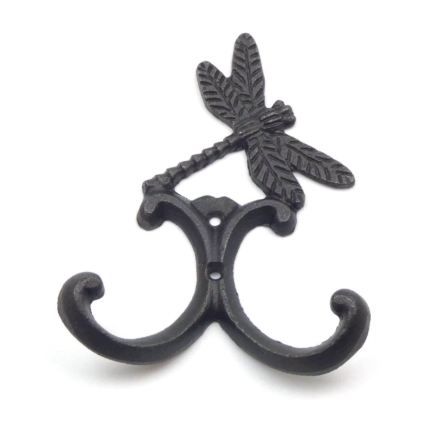OakcraftsAntique Cast Iron Dragonfly Double Robe Hook130mm High from B&Q