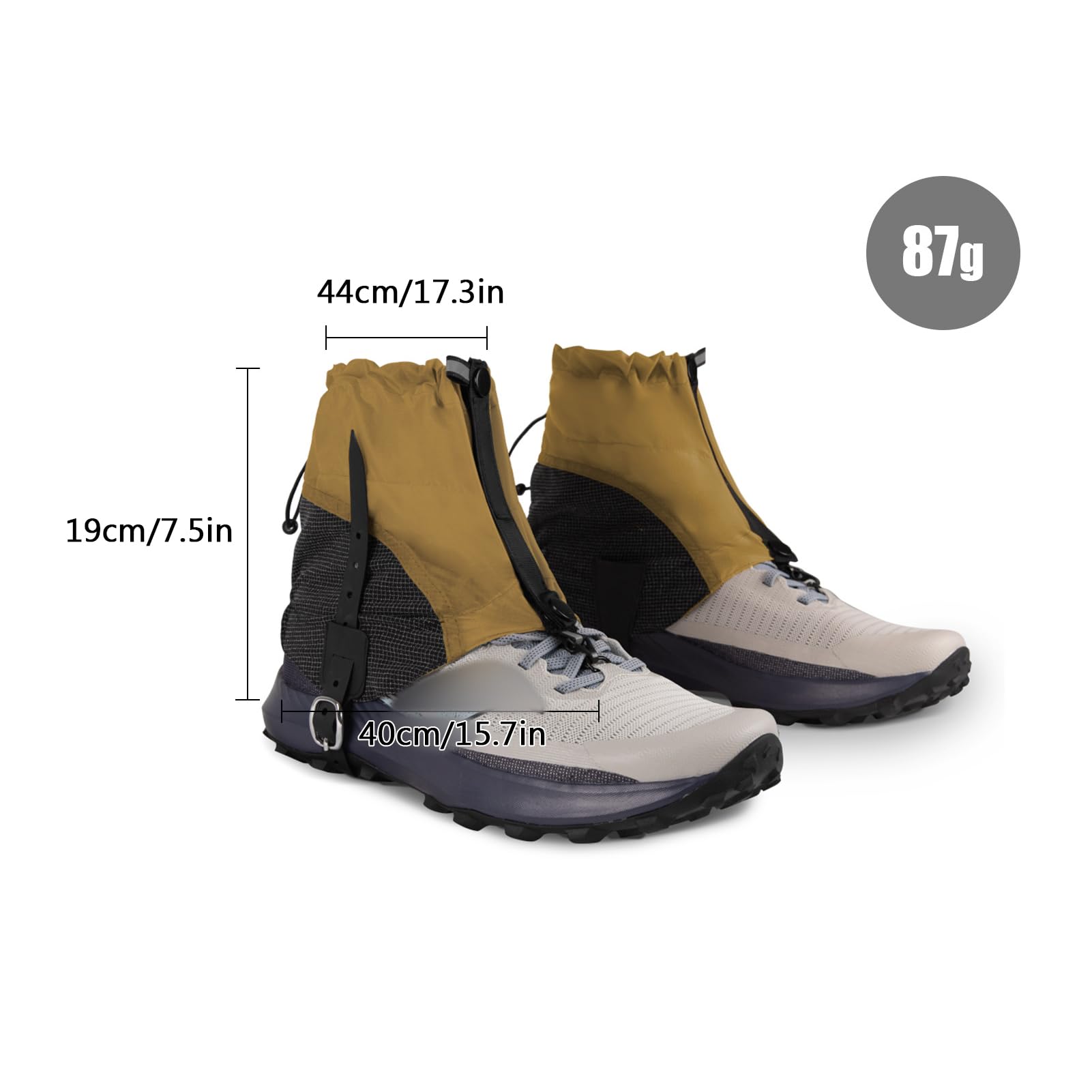 Fabater Ghette da Sentiero, Ghette Basse Regolabili per Scarponi da Sentiero, Protezioni per Gambe Corte per Uomo Donna, Stivali Alligatori per Arrampicata, Campeggio, Sabbia e Neve