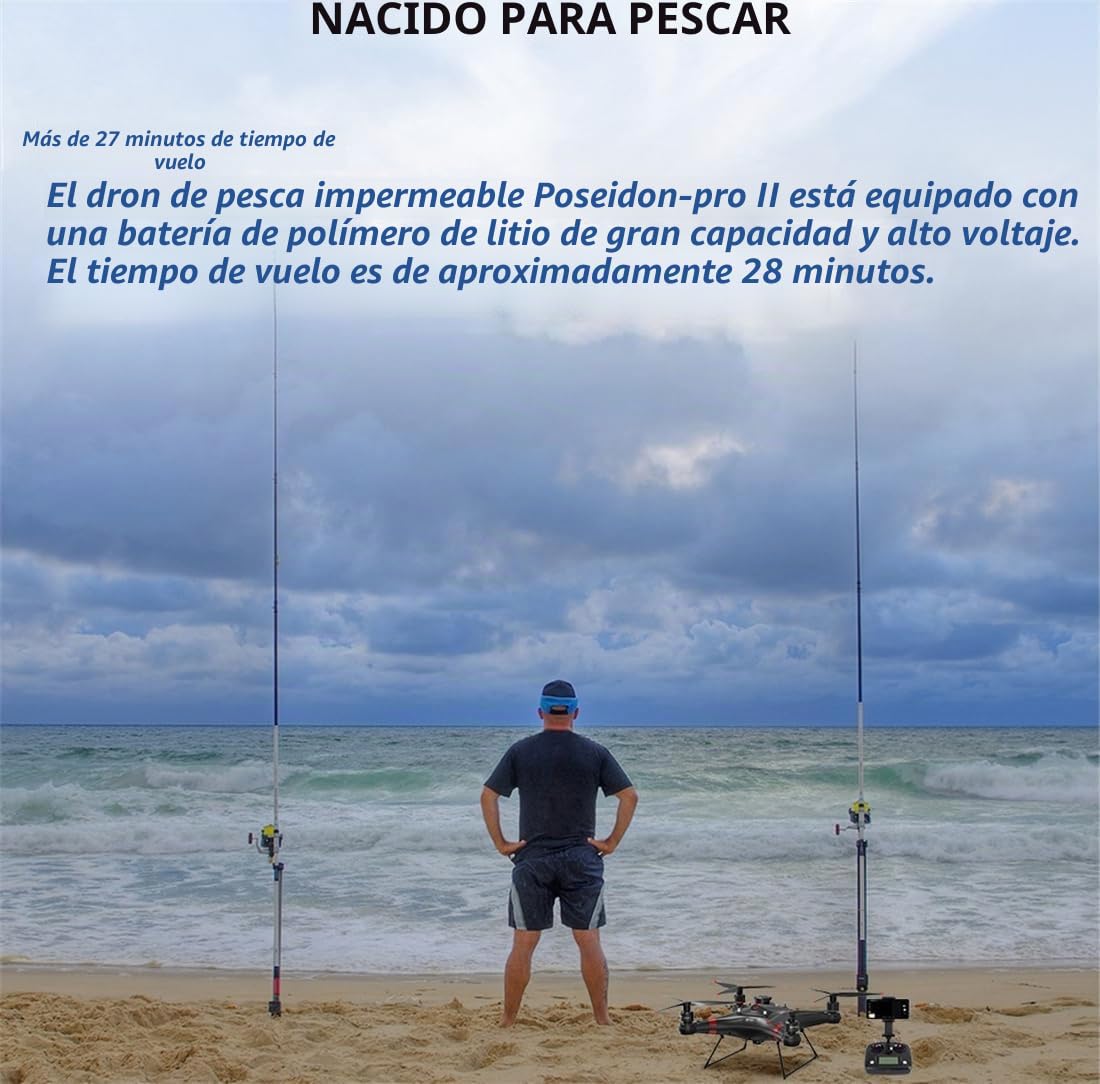Mejor Dron de Pesca Con Liberación de Cebo - Carga Útil de 3 kg, Triblade FPV 33 Minutos de Retorno Automático, Impermeable Con Cámara 4K para Adultos
