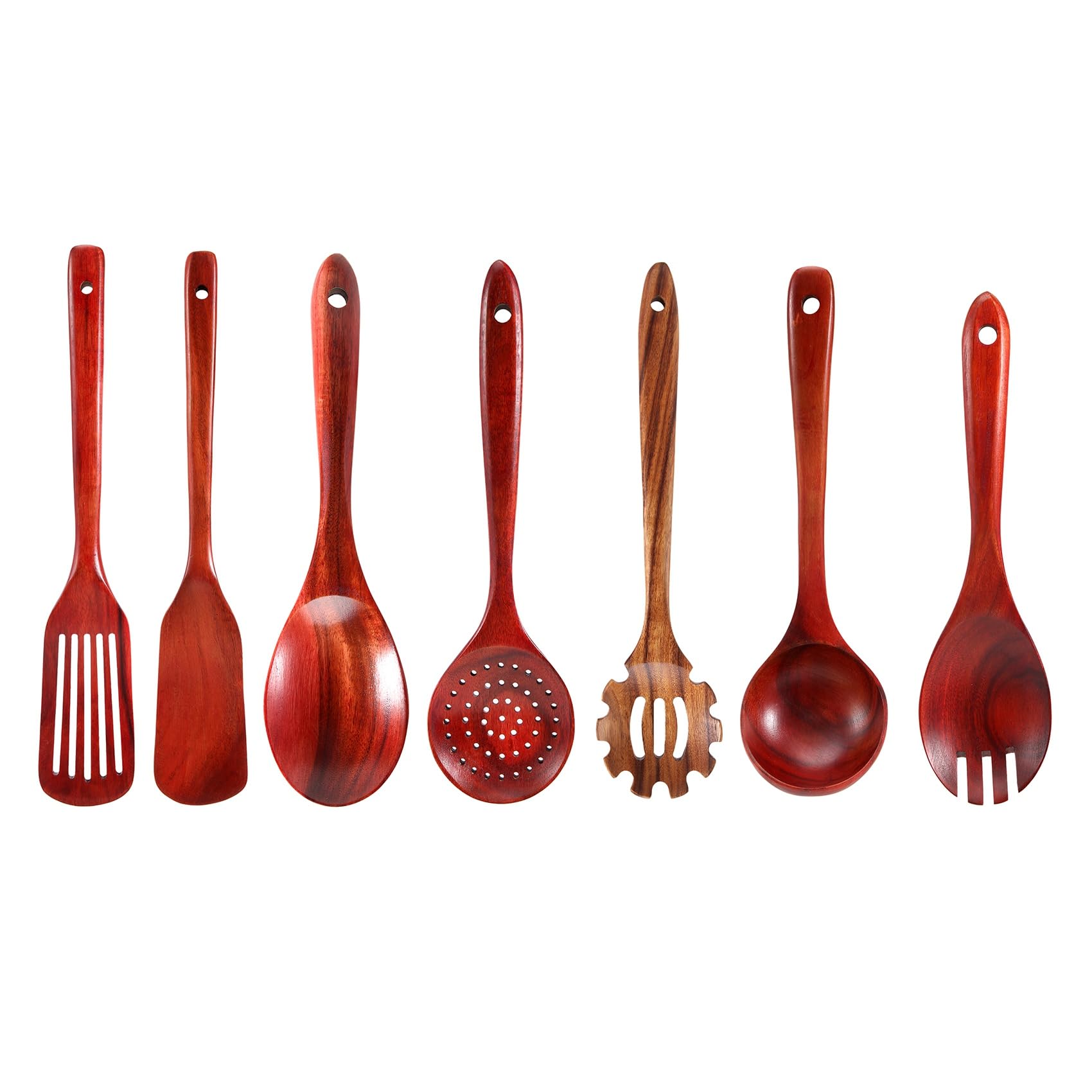 Cuillères en bois et spatules en teck pour cuisiner de bons petits plats en famille