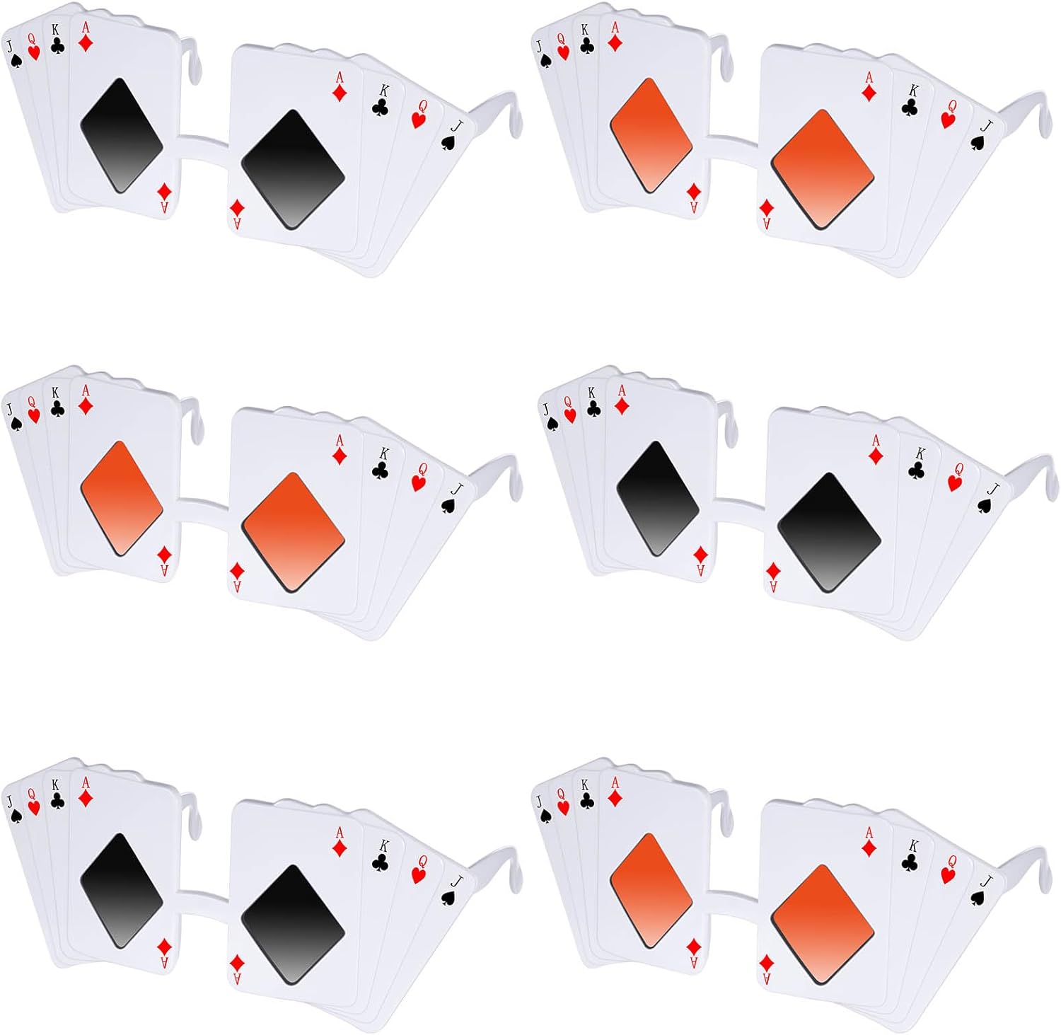 Arrowbash Poker Sunglasses Glasses Playing Card Glasses Casino Night Gift for Man Woman Birthday Party Supplies