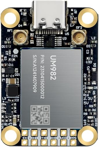 MJ GPS RTK Module, Centimeter-Level high-Precision Tracker, All-ConstellationGPS/BDS/GLONASS/Galileo/QZSS GNSS Receiver, Real-time Positioning of Vehicles and GPS surveys MJRTK-UM982