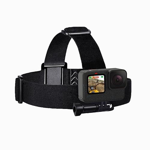 Sametop Head Strap Mount Compatible with GoPro Hero 13, 12, 11, 10, 9, 8, Hero 7 Black, 7 Silver, 7 White, Hero 6, 5, 4, Session, 3+, 3, 2, 1, Hero (2018), Fusion, Max, DJI Osmo Action Cameras