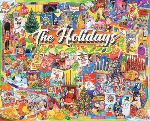 Rompecabezas White Mountain 1000 Piezas The Holidays 24"x30" con Temática de Navidad y Personajes Santa y Snoopy miniatura 2