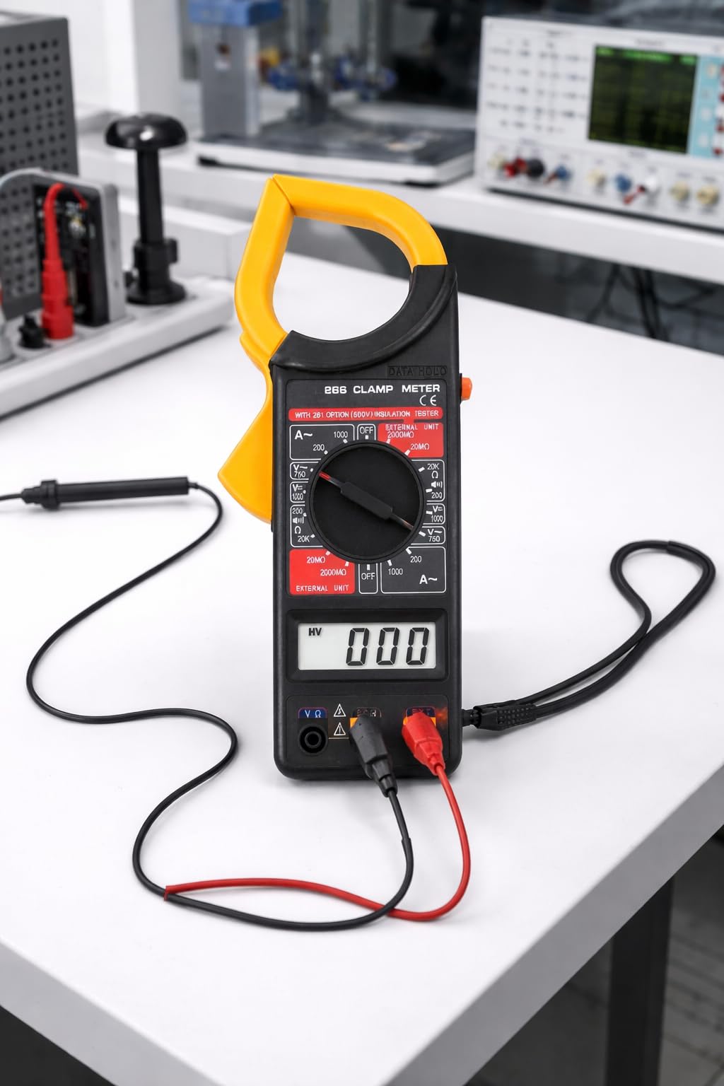A-HUB Digital Clamp Meter 266 | AC Current 1000A Multimeter | Voltage & Resistance Tester | LCD Display Electrical Measuring Tool for Electricians, AC Repair & Automotive Testing-image-30