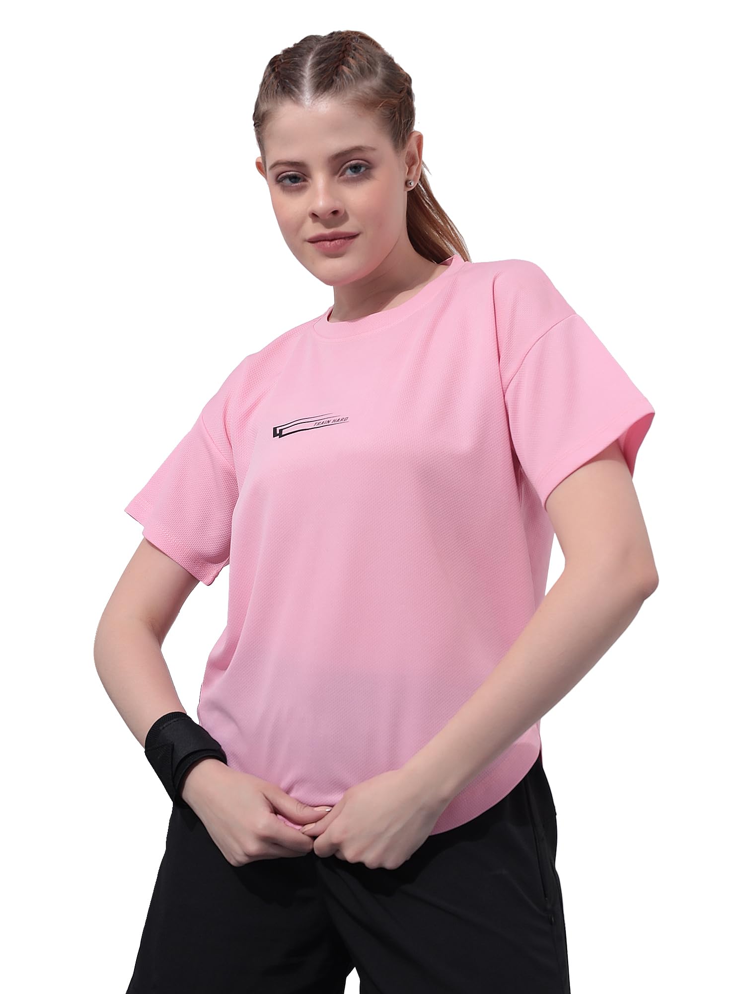 kvetoo Women Apple Cut Gym T Shirt Breathable Workout Tee Slim Fit Activewear Top Sports Training Yoga T Shirt Women-picture-26
