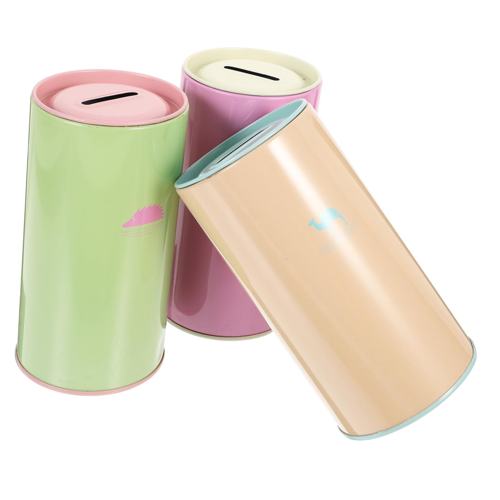 JOINPAYA 3pcs Boys and Girls Money Box Toy Saving Pot Coin Container Pencil Holder Desk Decor Color