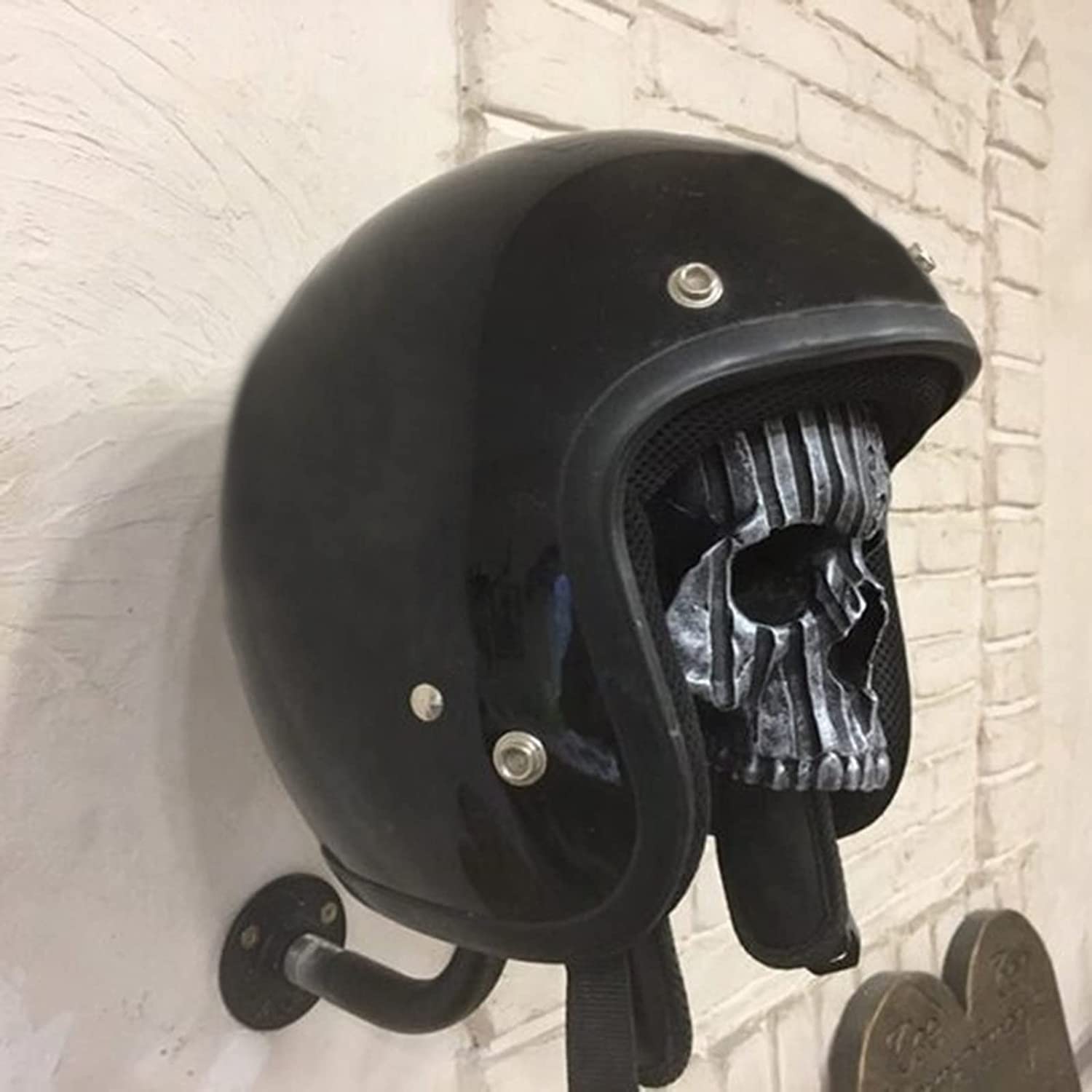 Amazon.co.jp: オートバイの頭蓋骨のヘルメットホルダー、取り外し可能