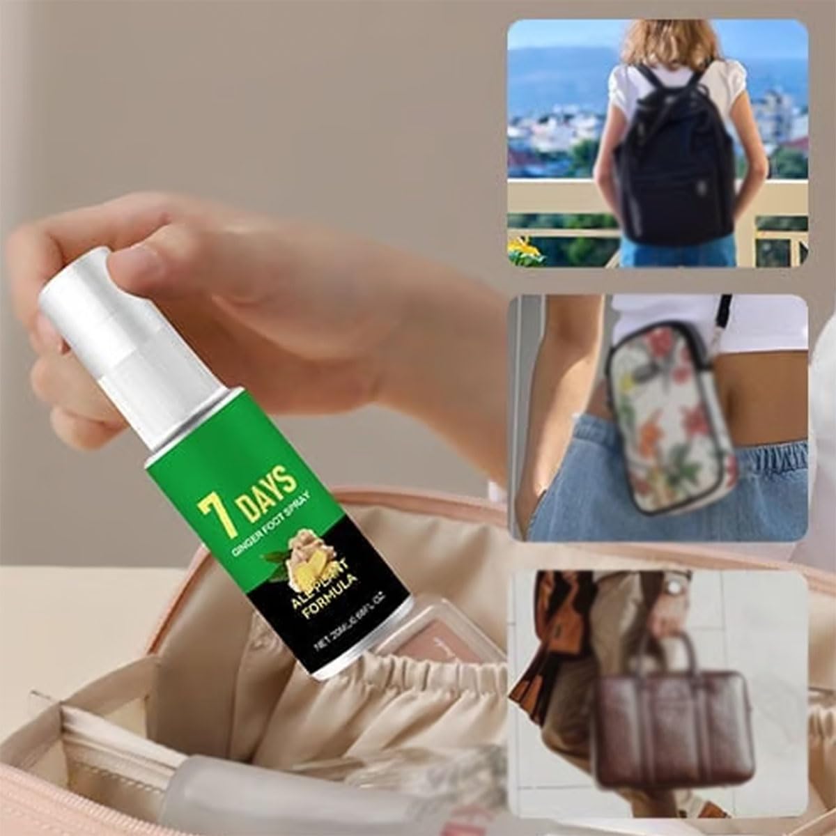 7-Day Ginger Foot Peeling Spray, Foot Callus Removal Spray, Moisturizing & Smooth Feet Skin, Exfoliates Away Rough, Foot Care Products (5PCS)