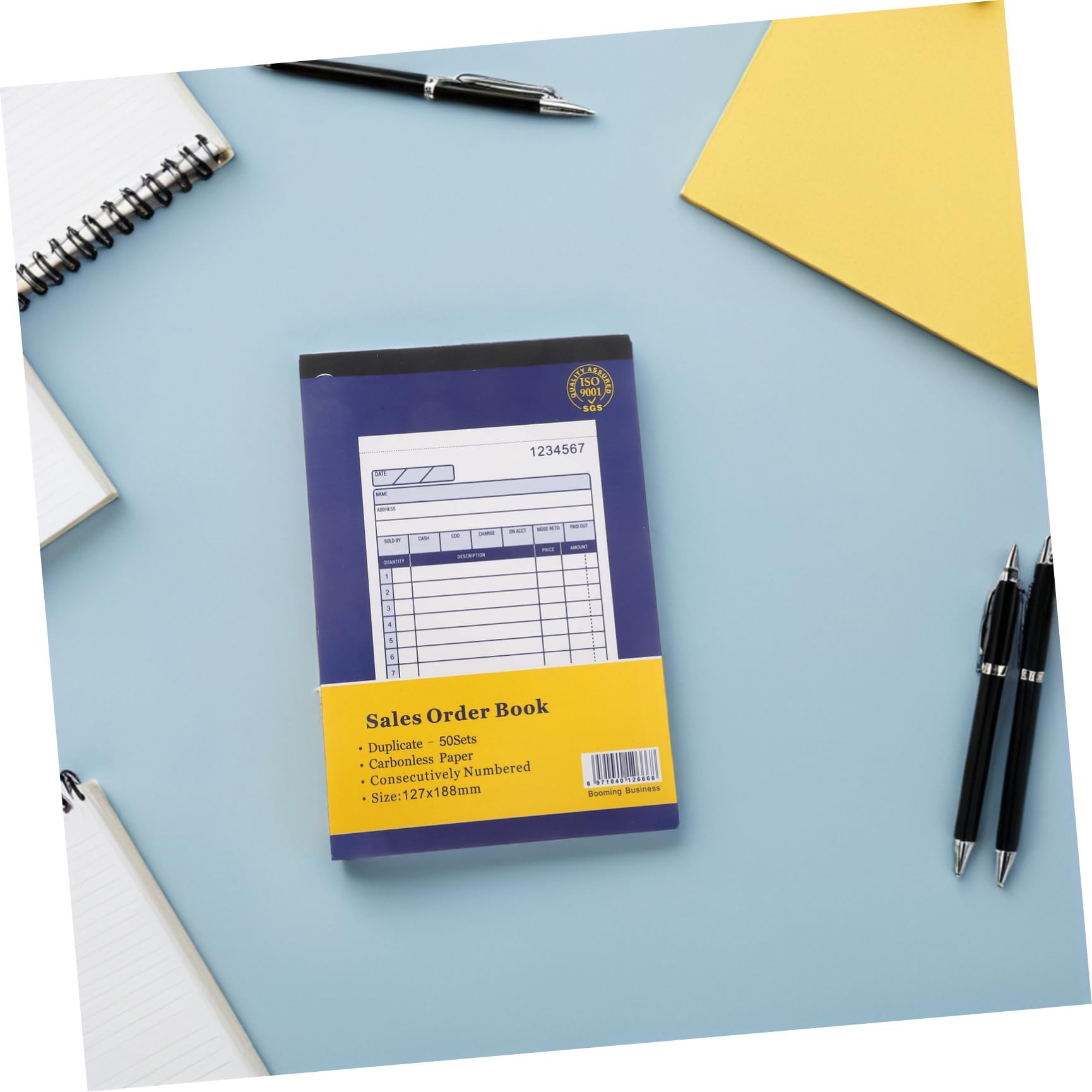 5 Piezas Libro de Facturas para Pequeñas Empresas Partes con Copia Automática Registro de Pedidos y Recibos para Gestión Financiera y Seguimiento de Órdenes
