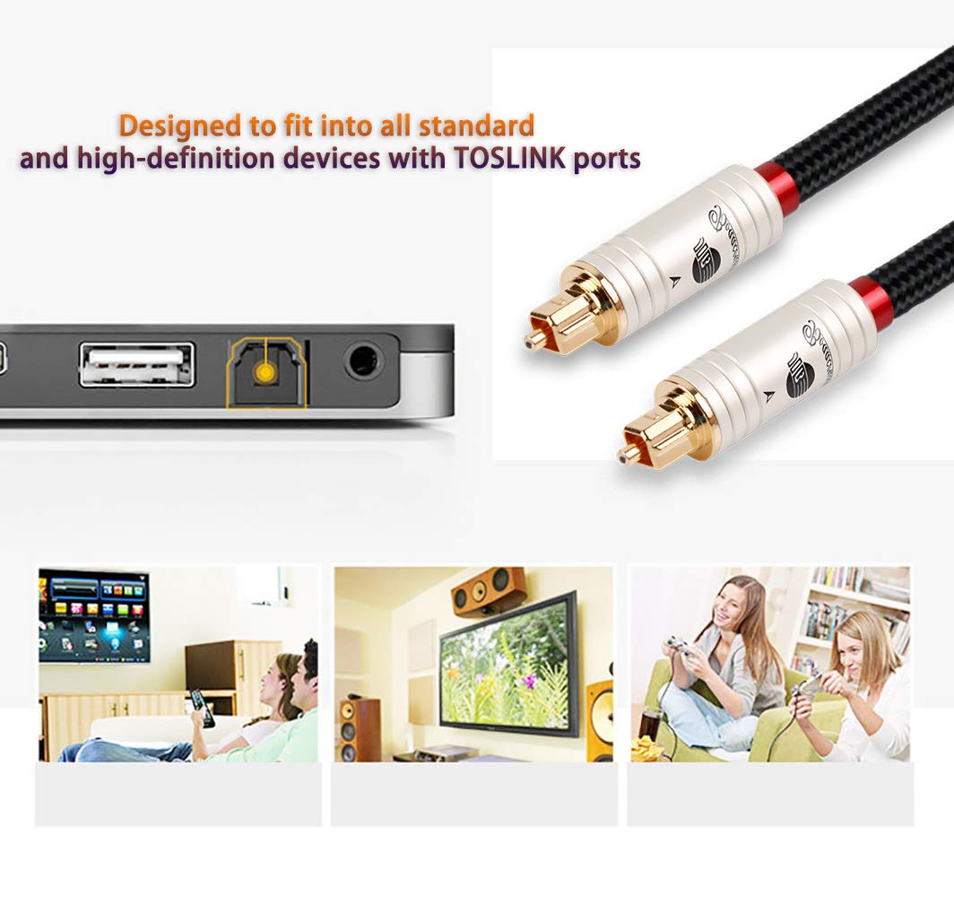 Amazon | BOAACOUSTIC JIB HiFiファイバー光オーディオケーブル、トス