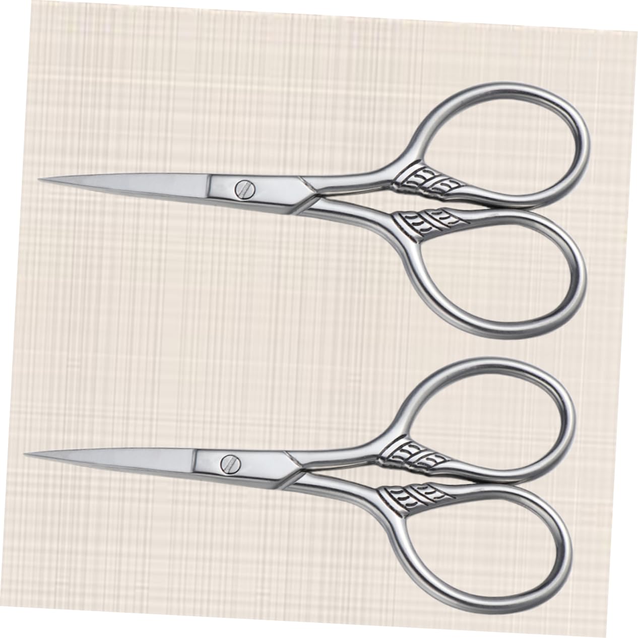 POPETPOP 6pezzi Forbici Da Barba Acciaio Inossidabile Per Rifinitura Precisione e Stile Argento Per Uso Professionale Parrucchieri e Saloni
