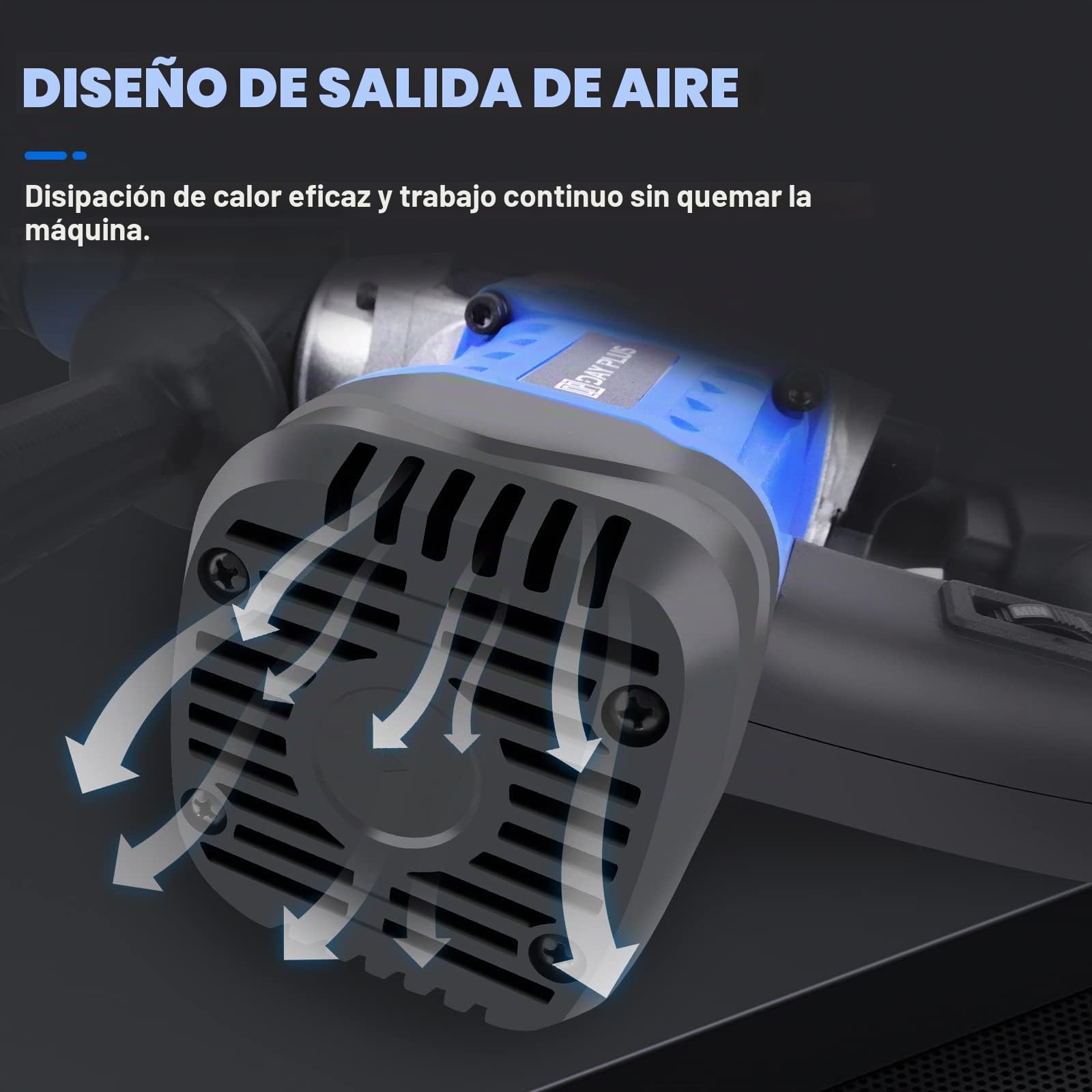 Kit de martillo de demolición eléctrico 1500 W con mango giratorio de 360°, 6 velocidades variables, con grasa, cincel, brocas