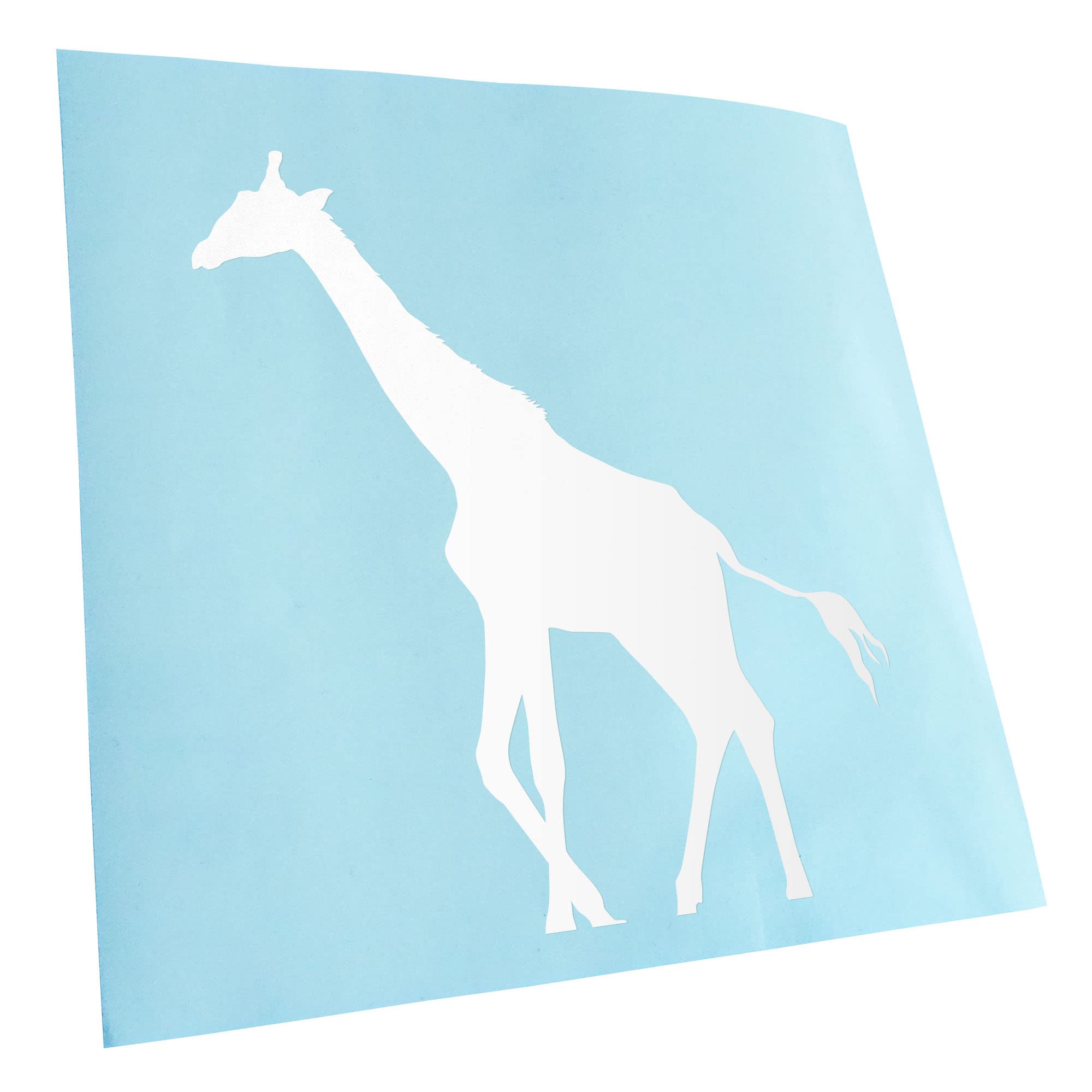 Kiwistar - Car Sticker - White - 40 x 29 cm Giraffe Silhouette - Rear Window Car Sticker Weatherproof for Car Truck Moped Truck - Sticker Exterior Self-Adhesive Tuning Accessories for Window Vehicle