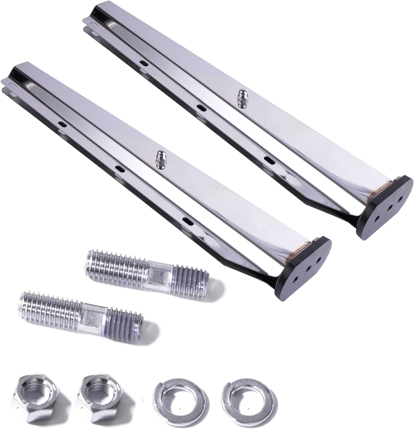 BHTOP Stainless Steel Straight Spring Loaded Mud Flap Hanger 30" Length for All Bolt Spacing