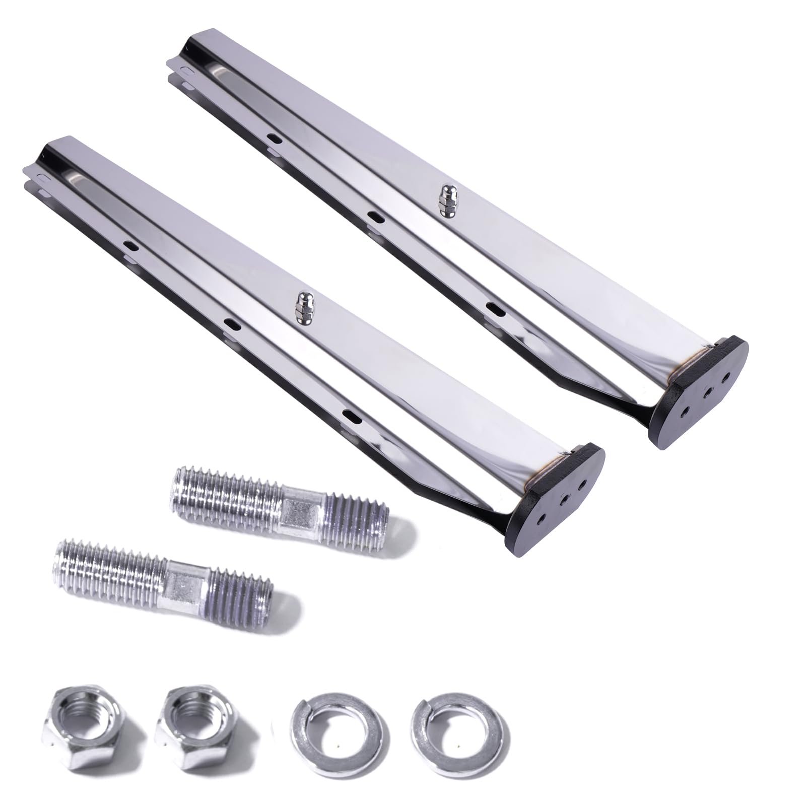 BHTOP Stainless Steel Straight Spring Loaded Mud Flap Hanger 30" Length for All Bolt Spacing