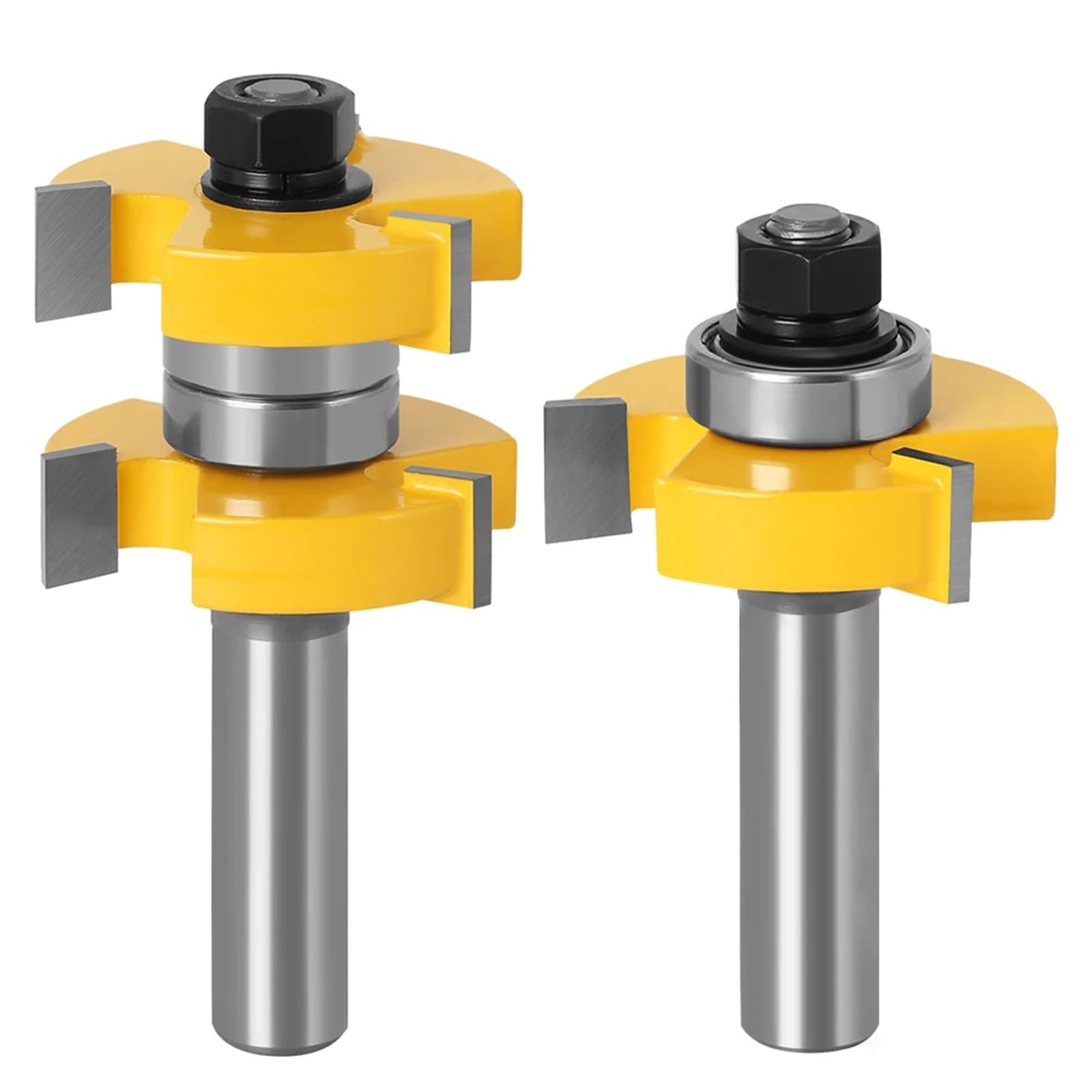 Broca de 1-1/2" de 12 mm con vástago de 1/2" y cabezal de fresado for ranuras de espiga (1 unidad)(12mm shank)