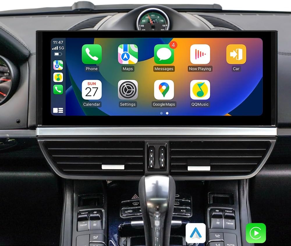 VIKNAN head unit installed in a Porsche Cayenne dashboard