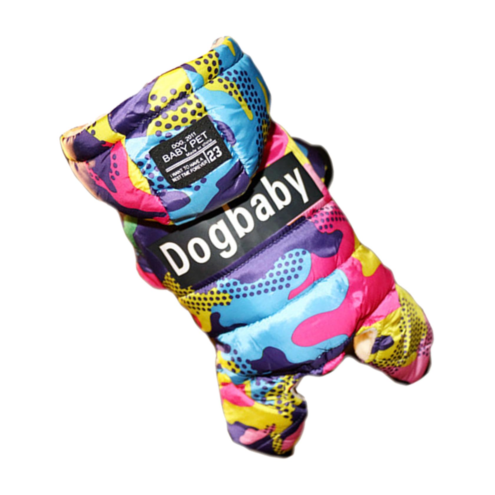 ULTECHNOVO Hundewinterjacke Camouflage Für Kleine Hunde Wasserabweisendes Warmes Design Mit Knopfverschluss Für Outdoor-aktivitäten s Schwarz