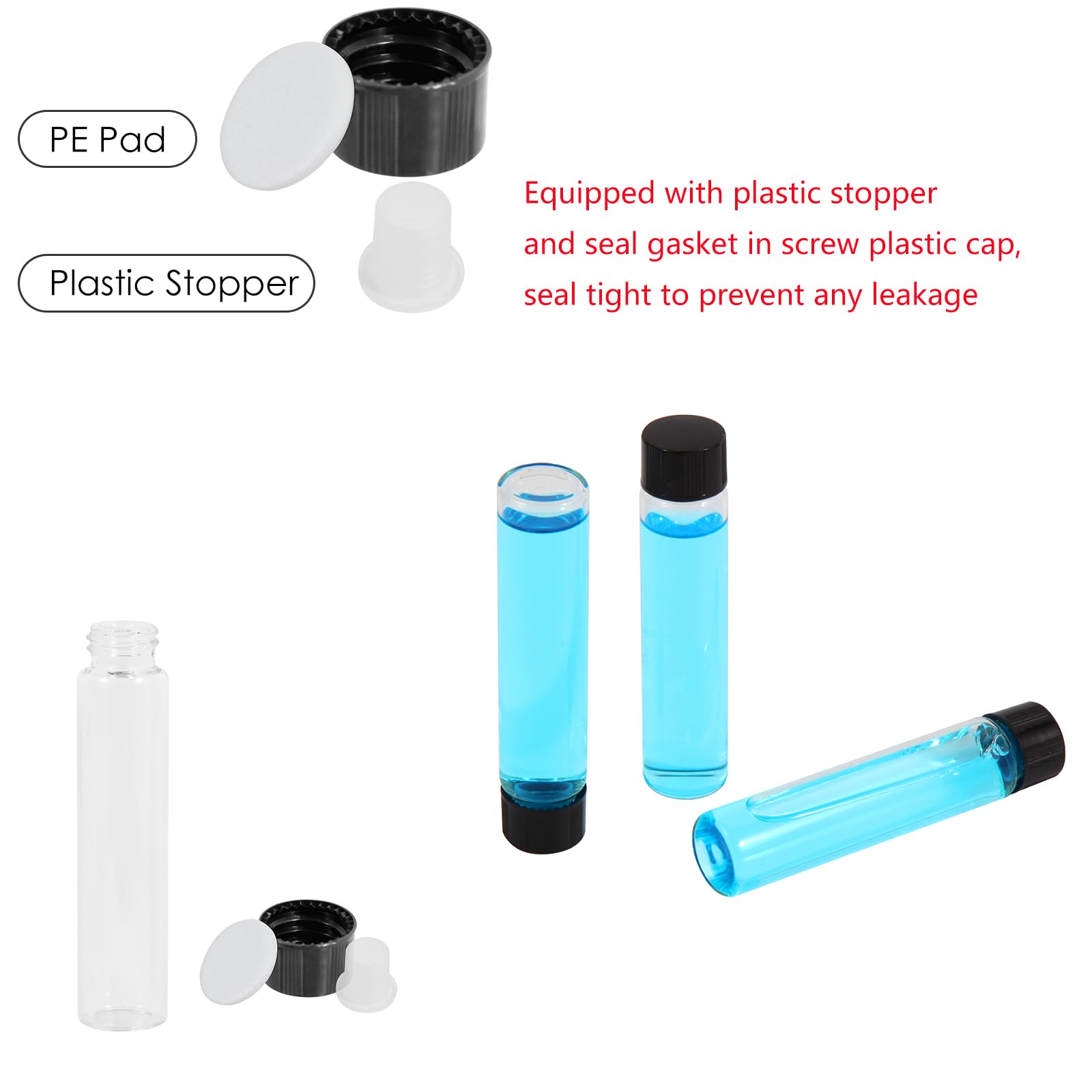 FSSTUD 50 Stück 7 Ml Probengläser | Transparente Kunststoff-Döschen | Mit Schraubdeckel | Auslaufsicher