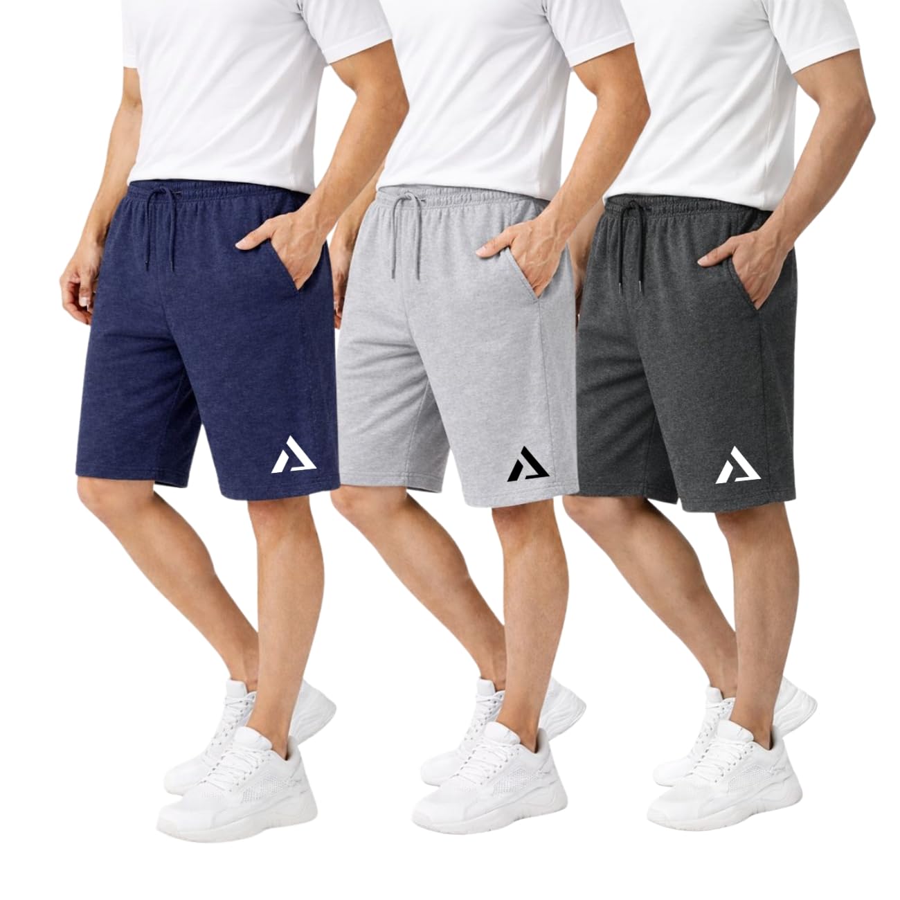 kart black Men's Regular Fit Shorts with Pocket|Casual Knit Shorts|Printed Shorts|Over Sized Shorts|(S,M,L,XL,XXL,3XL,4XL,5XL) Combo Pack of 3-picture-0