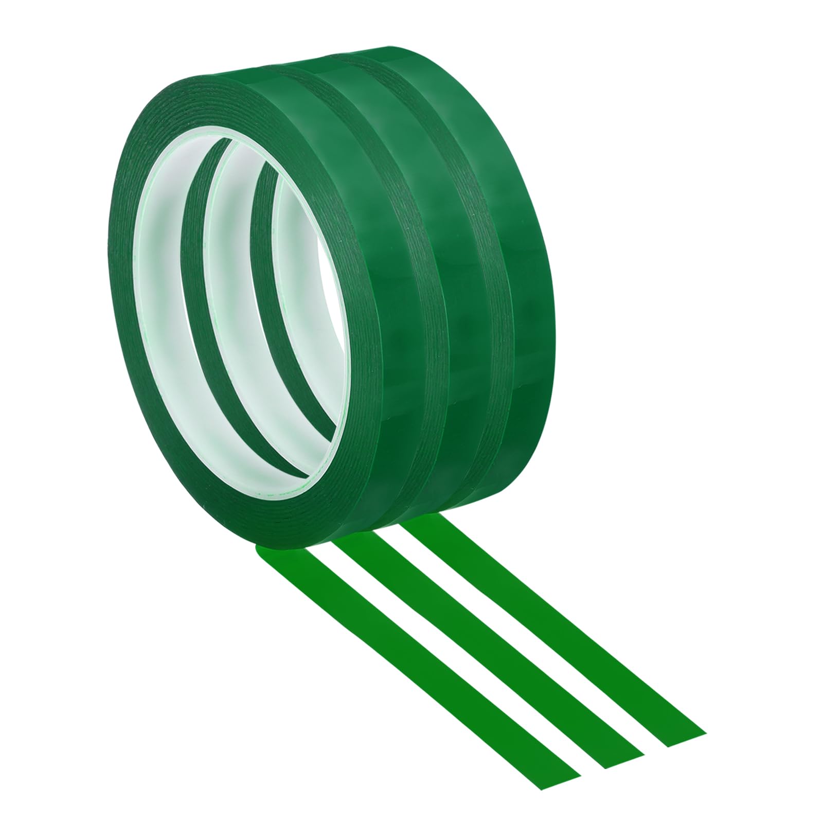 PATIKIL 3 Pack Whiteboard Tape, 11mm 7/16" Width Art Tape Dry Erase Board Pinstripe Thin Tape for Graphic Chart Grid Drafting Electrical Marking, Green