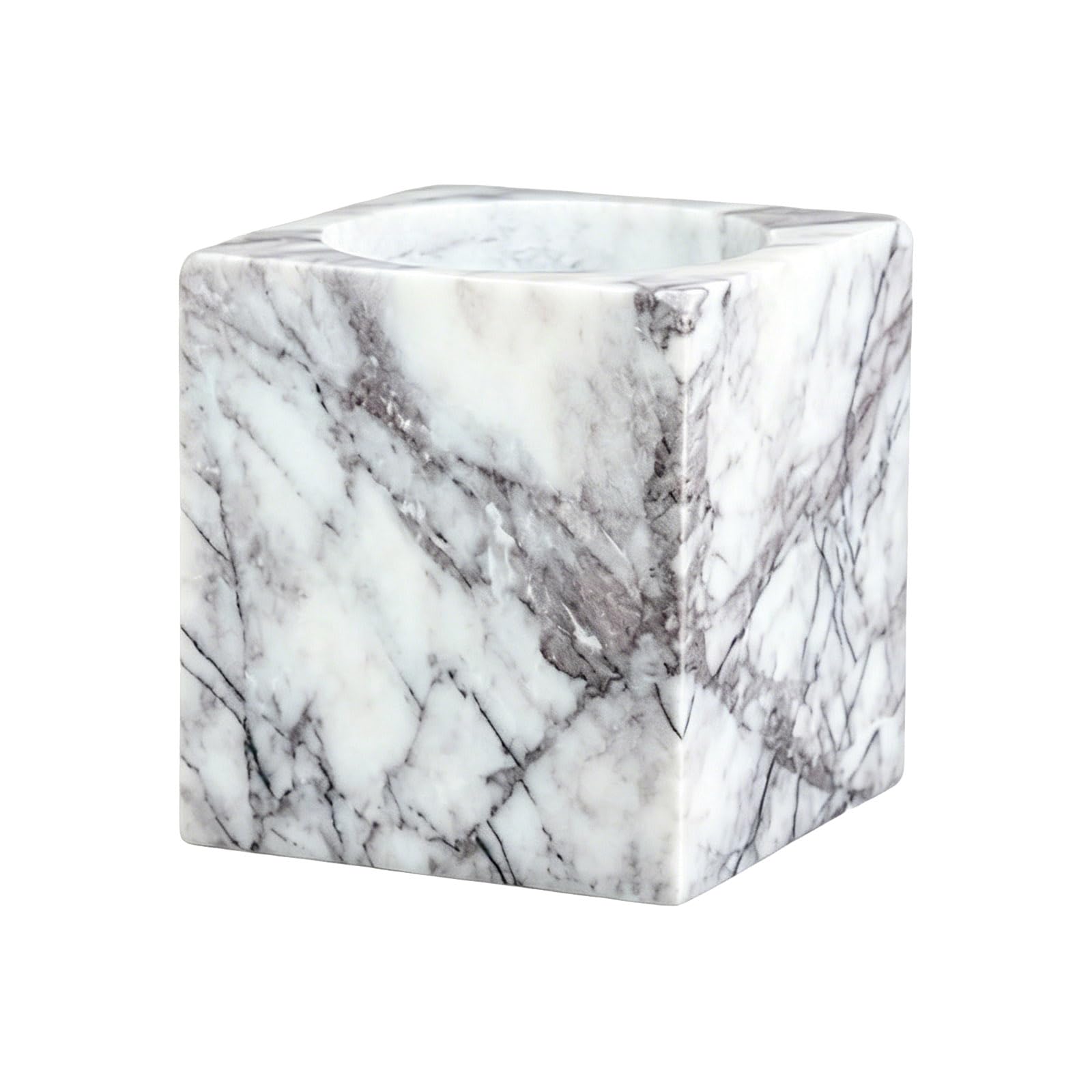 Kaeltsyn Natural Marble Square Container Storage Box with Unique Stone Patten for Home Decoration and Organization Marble Jewelry Box