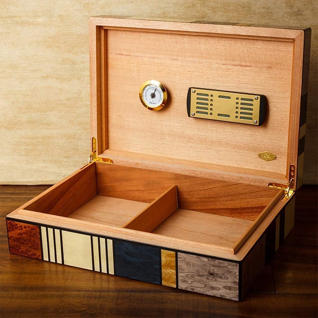 Pudełko na cygara Pianolak sigarenkistje, strak gespafdichting ontwerp sigarenhumidor, grote capaciteit elegante prachtige humidor voor 25 sigaren Spersonalizowane