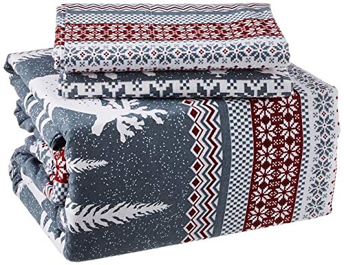 Tribeca Living WIRE170SHEETQU Winter Reindeer Flannel Deep Pocket Sheet Set, Queen Tribeca Living WIRE170SHEETQU Winter Reindeer Flannel Deep Pocket Sheet Set, Queen