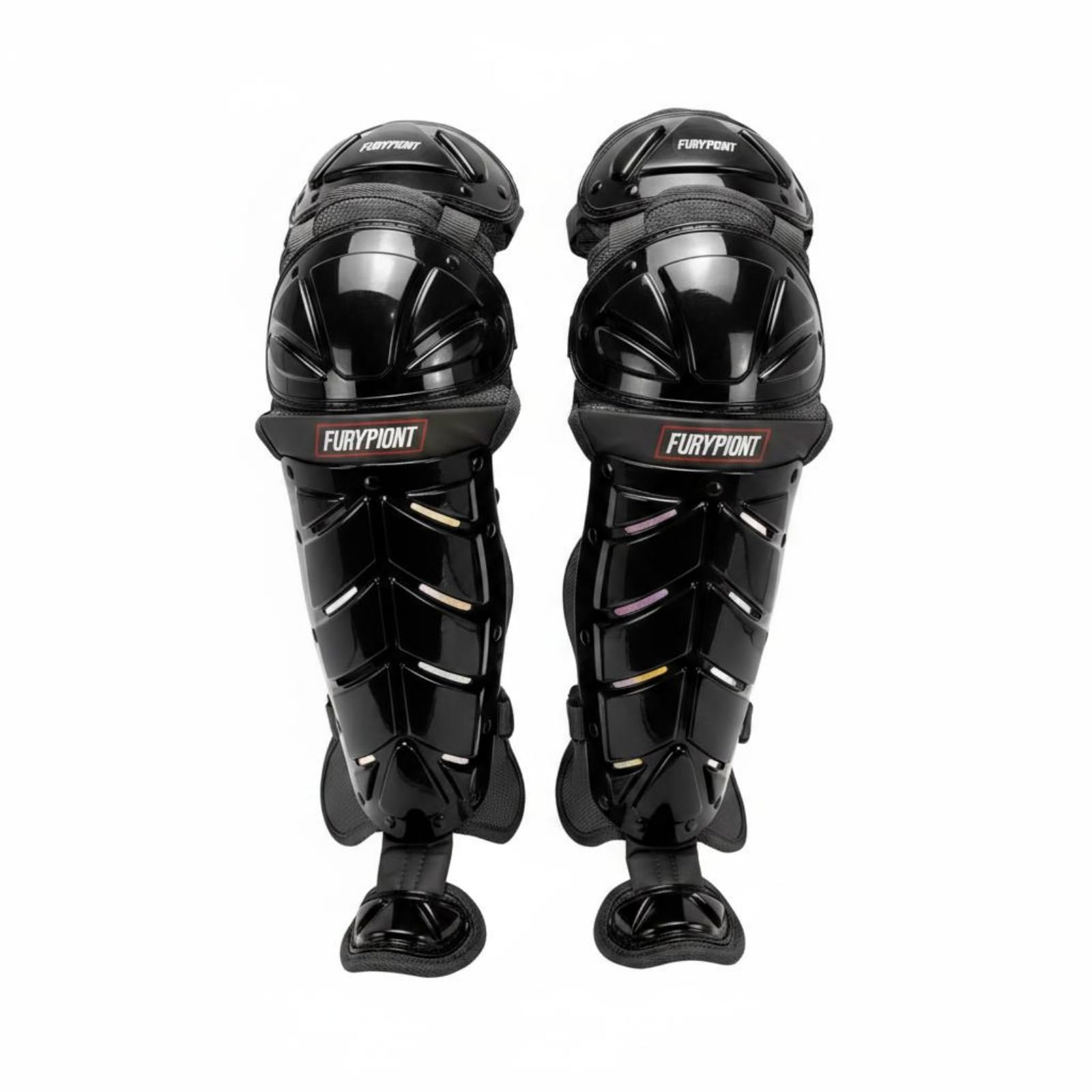 Protezione Gamba Catcher Precurvato Parastinchi da Catcher Regolabile Paraginocchia Baseball per Adulti