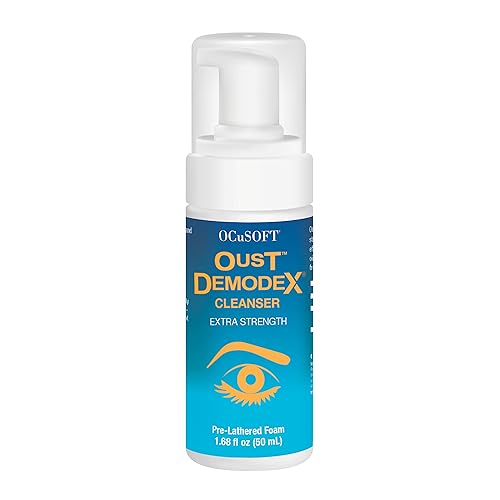 Miniatura 1 de OCuSOFT Oust Demodex Cleanser - Espuma extra resistente 17fl oz aceite de árbol de té limpiador espumoso para párpados irritados asociados con