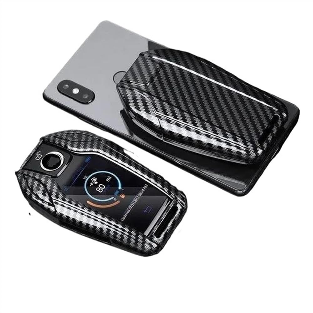 Car Key Fob Cover Car Key Cover Case Display Carbon Fiber ABS For BMW 5 7 Series G30 G31 G32 G11 G12 I8 I12 I15 G01 X3 G02 X4 G05 X5 X7 Key Shell