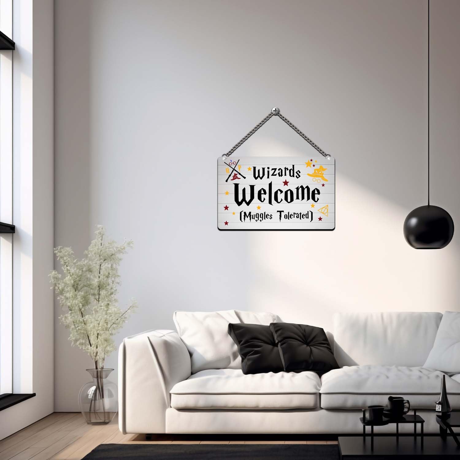 Harry Potter Wall Hanging - Wizards Welcome Decor -3