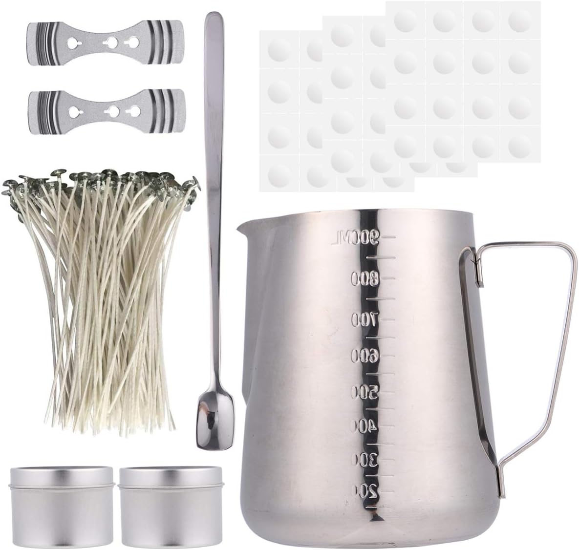 Healifty DIY Candle Maker Pot And Wicks Holder (116 Pieces)