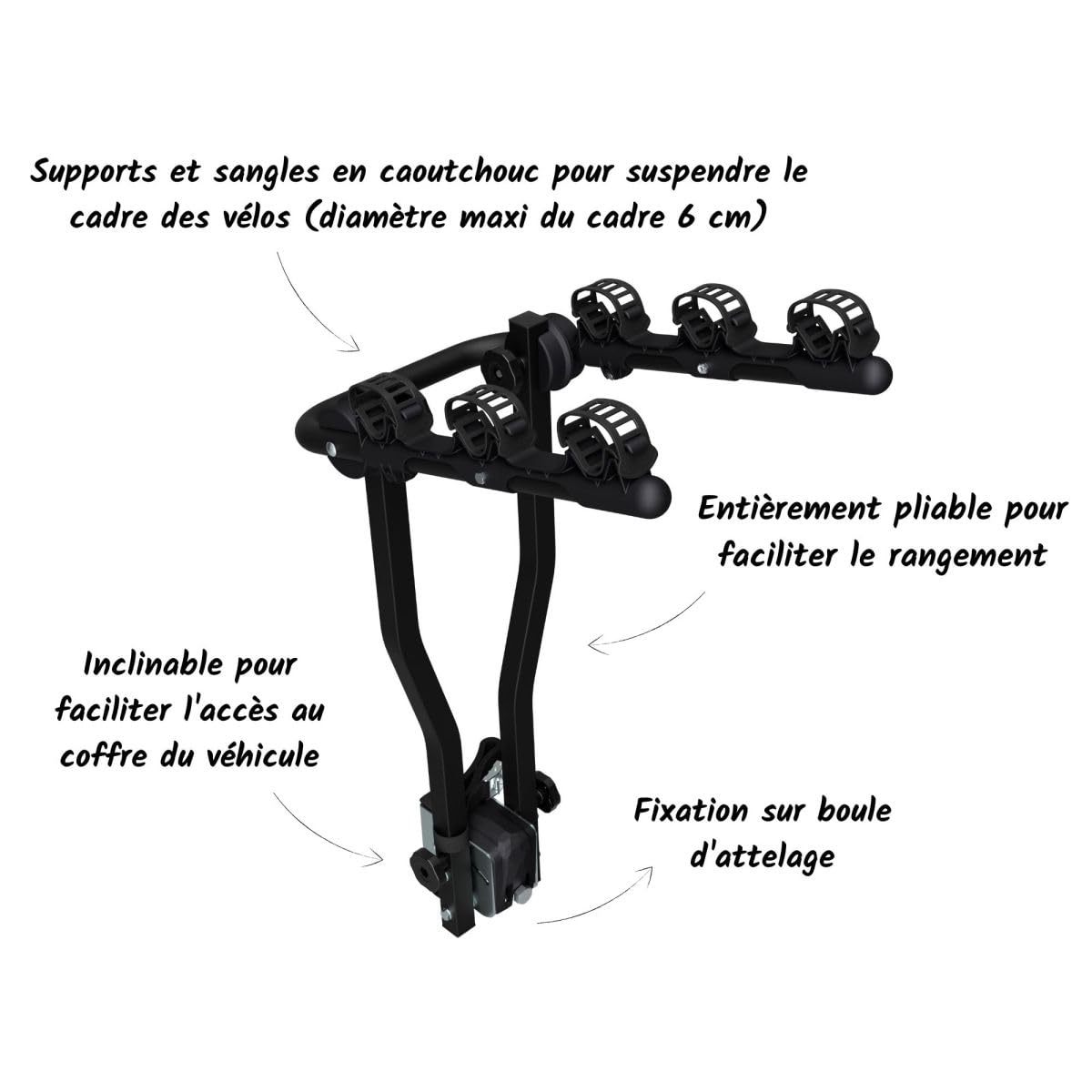Tow Ball CYCLECARRIER Arezzo 3 Bikes